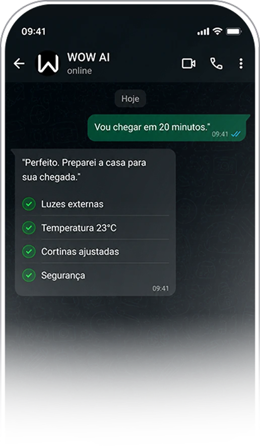 Celular com conversa com a wow - WOW